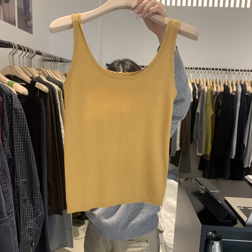 PLATE韓國代購女裝新款熱賣真品時尚推薦休閑人氣吊帶背心ANOTHER PLATE MOOD WEAR吊帶/背心圖色3