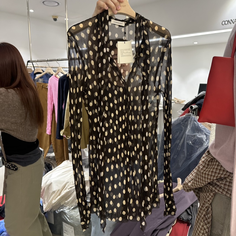CONNAUGHT/DAILYJUD韓國直郵女士新品人氣襯衫蕾絲衫圓點CONNAUGHT/DAILYJUD襯衫/蕾絲衫圖色2