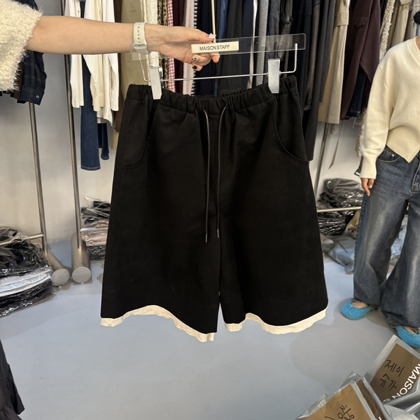 DOUBLE STANDARD/LE SMOKING/MAISONSTAFF東大門直郵女裝新款真品短褲MAISONSTAFF短褲圖色2黑色