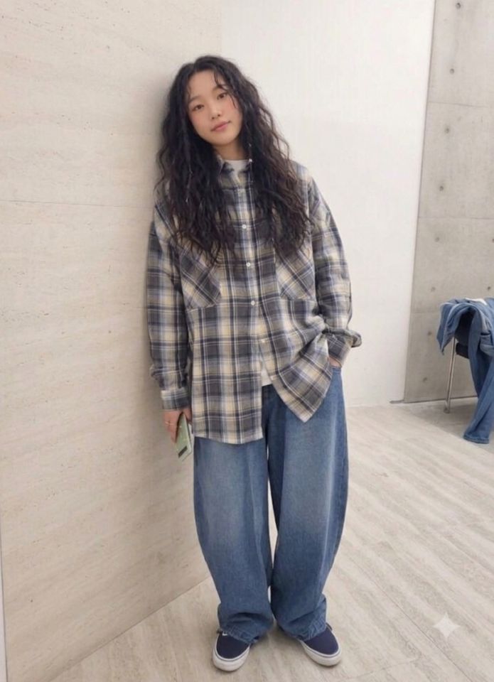 FARMERS MARKET東大門直郵女裝新品休閑襯衫蕾絲衫男女同款法蘭絨格子FARMERS MARKET襯衫/蕾絲衫