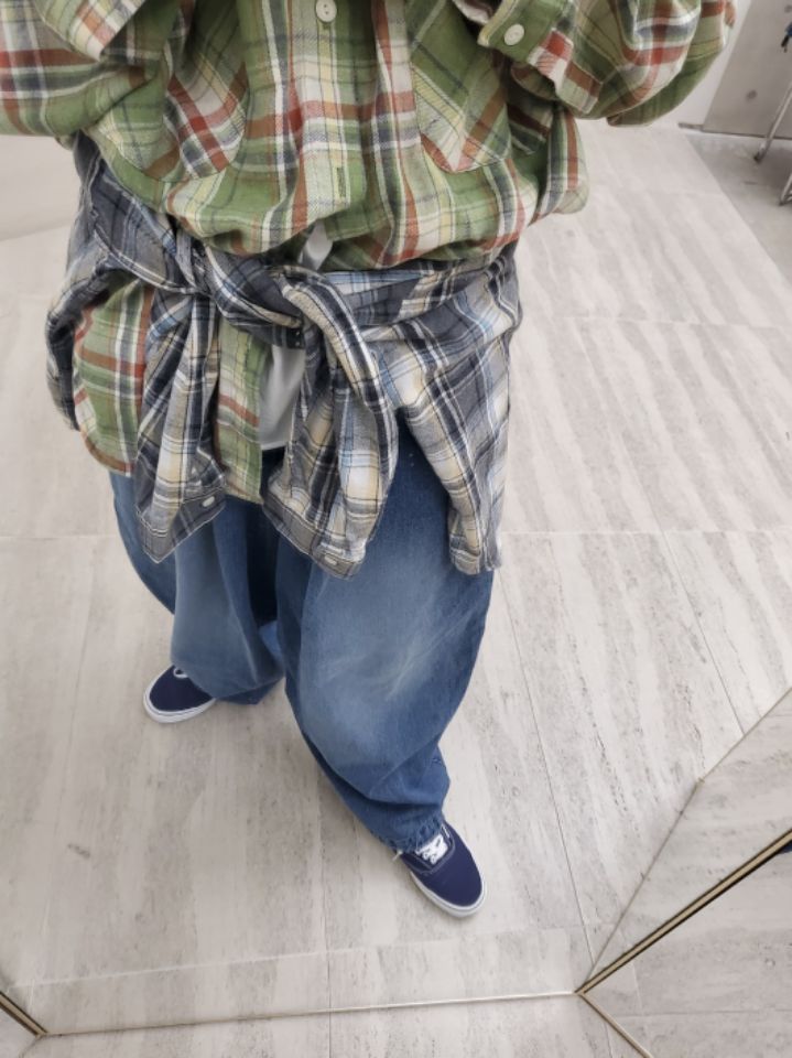 FARMERS MARKET東大門直郵女裝新品休閑襯衫蕾絲衫男女同款法蘭絨格子FARMERS MARKET襯衫/蕾絲衫