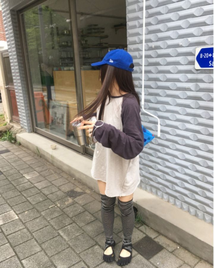 FARMERS MARKET韓國直郵女士新款休閑推薦T恤男女同款插肩FARMERS MARKETT恤
