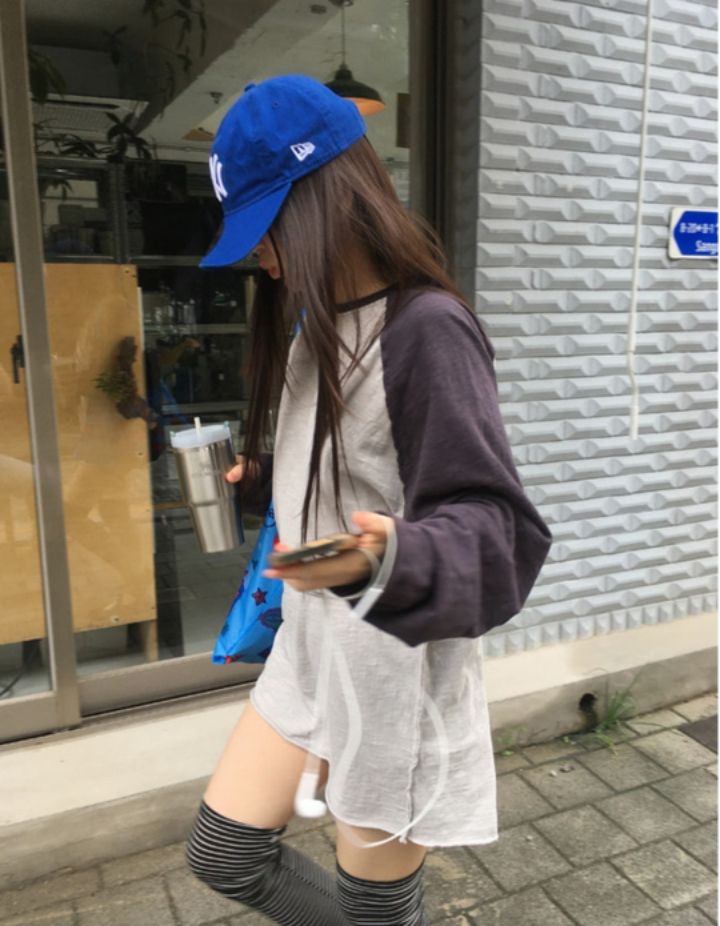 FARMERS MARKET韓國直郵女士新款休閑推薦T恤男女同款插肩FARMERS MARKETT恤