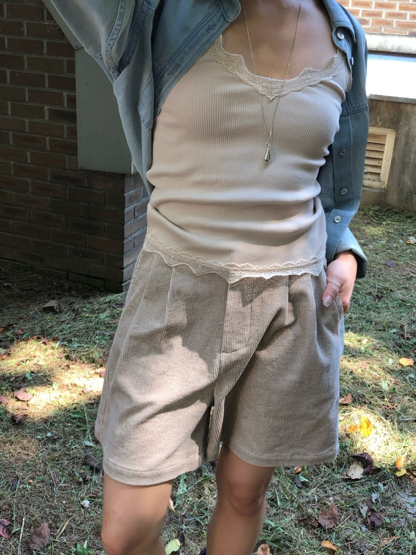 ERUME韓國代購女士新品人氣休閑熱賣職業時尚真品短褲燈芯絨ERUME短褲