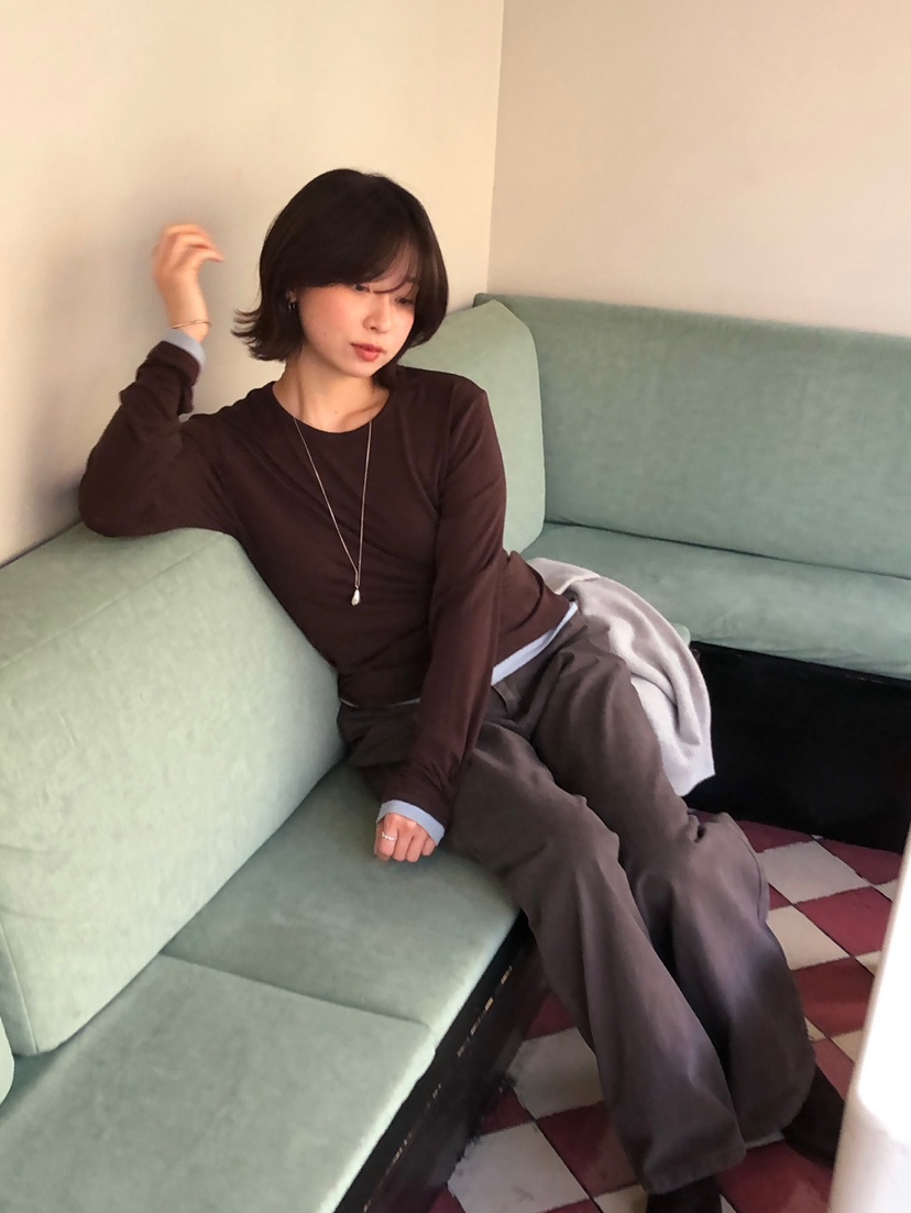 ERUME韓國直郵女裝新品推薦職業休閑人氣熱賣真品長袖T恤ERUME長袖T恤