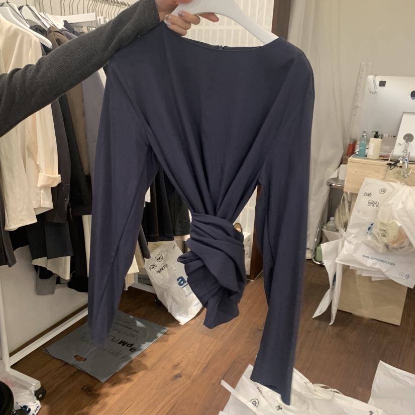UNDERSTANDING東大門實拍女裝新品時尚真品襯衫蕾絲衫腰帶UNDERSTANDING襯衫/蕾絲衫圖色2