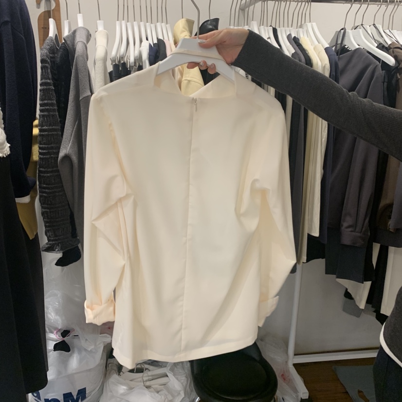 UNDERSTANDING韓國代購女裝新品真品休閑襯衫蕾絲衫含繩腰帶UNDERSTANDING襯衫/蕾絲衫