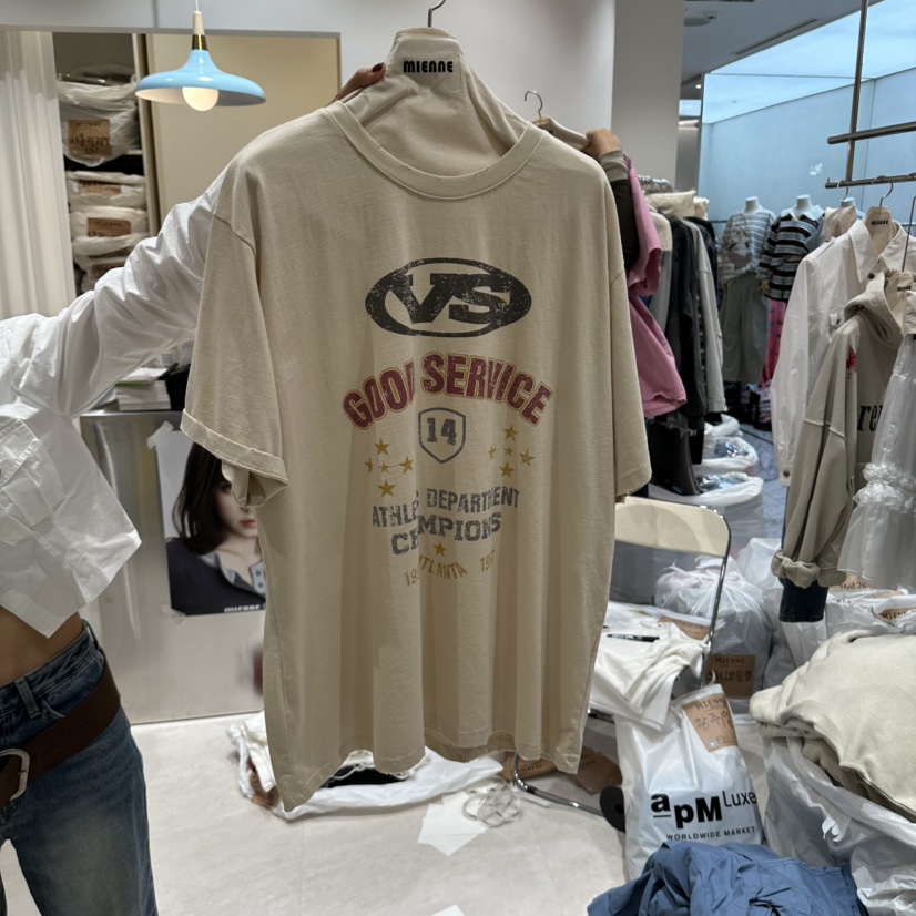 MIENNE東大門代購女裝新款推薦熱賣時尚職業人氣真品休閑T恤MIENNET恤圖色2