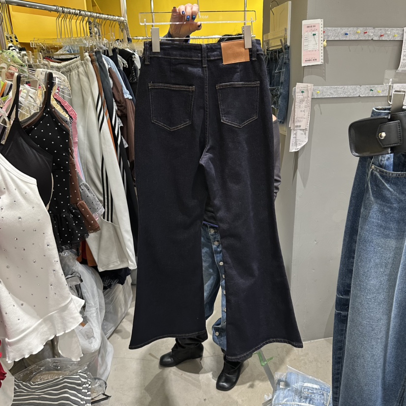 MOMAZU韓國代購女士新品休閑推薦真品熱賣時尚牛仔褲口袋MOMAZU牛仔褲