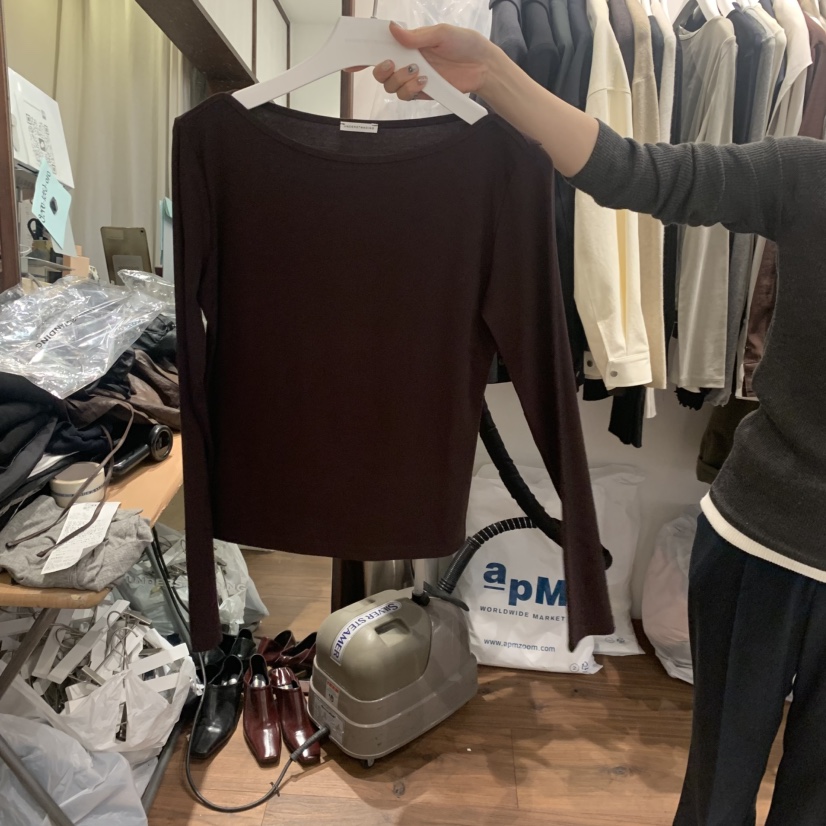 UNDERSTANDING東大門直郵女裝新品熱賣人氣推薦時尚長袖T恤UNDERSTANDING長袖T恤圖色3棕色