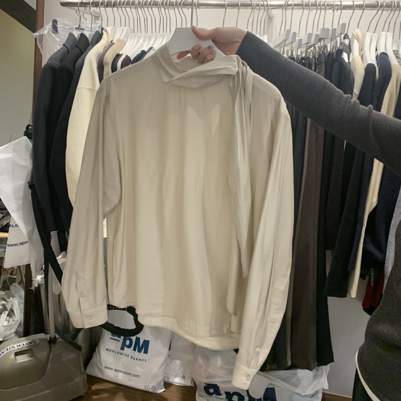 UNDERSTANDING東大門直郵女裝新品人氣襯衫蕾絲衫系帶拉鏈UNDERSTANDING襯衫/蕾絲衫圖色3米