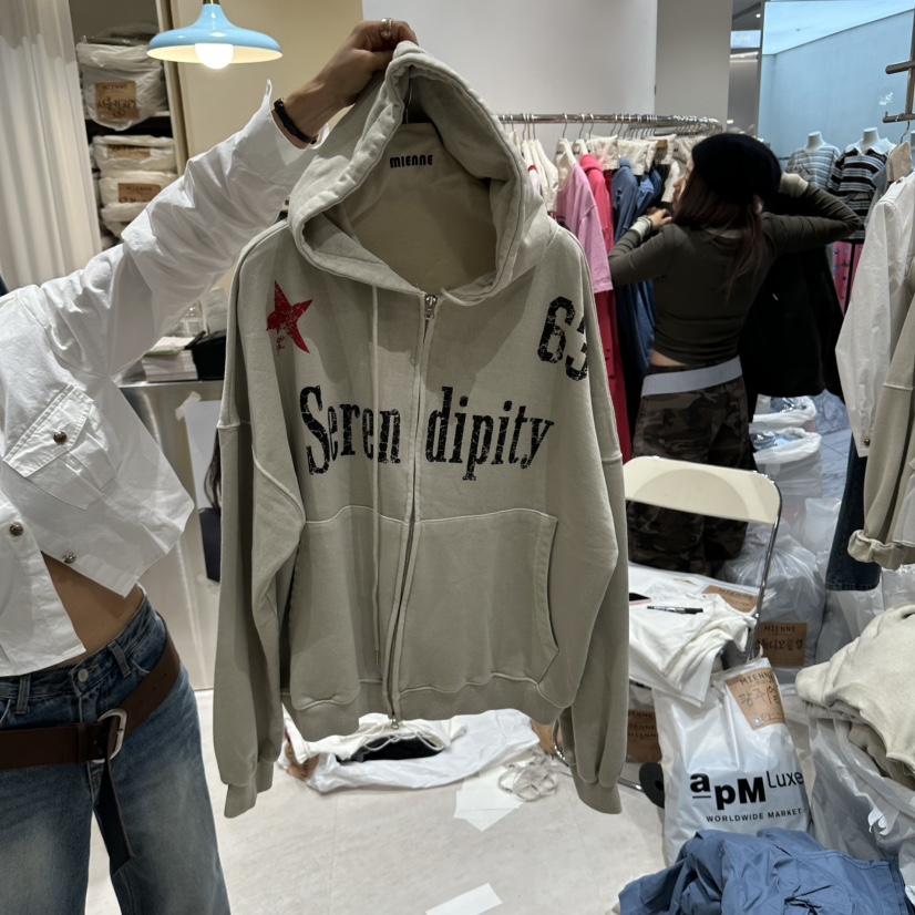 MIENNE韓國直郵女裝新款真品時尚推薦人氣休閑衛衣連帽衫MIENNE衛衣圖色2
