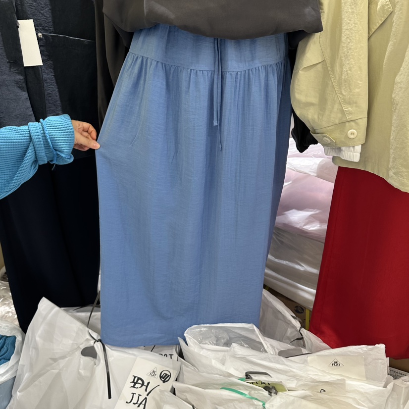 REFLAT韓國代購女士新品熱賣休閑人氣時尚半身裙中短裙褶皺REFLAT半身裙/中短裙圖色1
