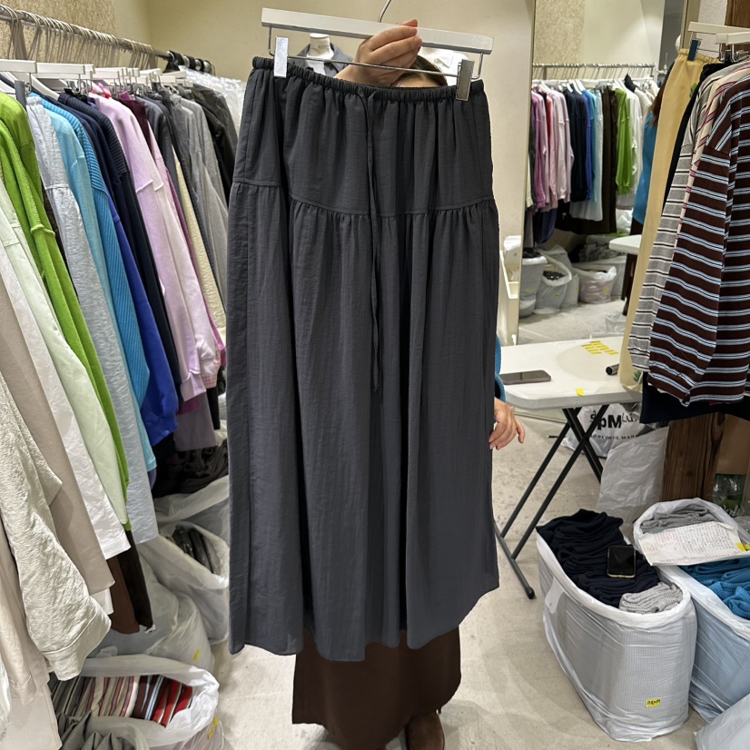 REFLAT韓國代購女士新品熱賣休閑人氣時尚半身裙中短裙褶皺REFLAT半身裙/中短裙圖色3