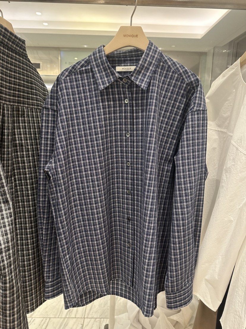 MONIQUE東大門代購女裝新品真品時尚人氣休閑推薦襯衫蕾絲衫MONIQUE襯衫/蕾絲衫圖色3深藍色