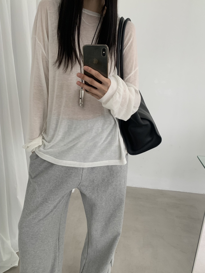 TRUE東大門代購女士新品熱賣休閑職業人氣長袖T恤天絲羊毛TRUE長袖T恤