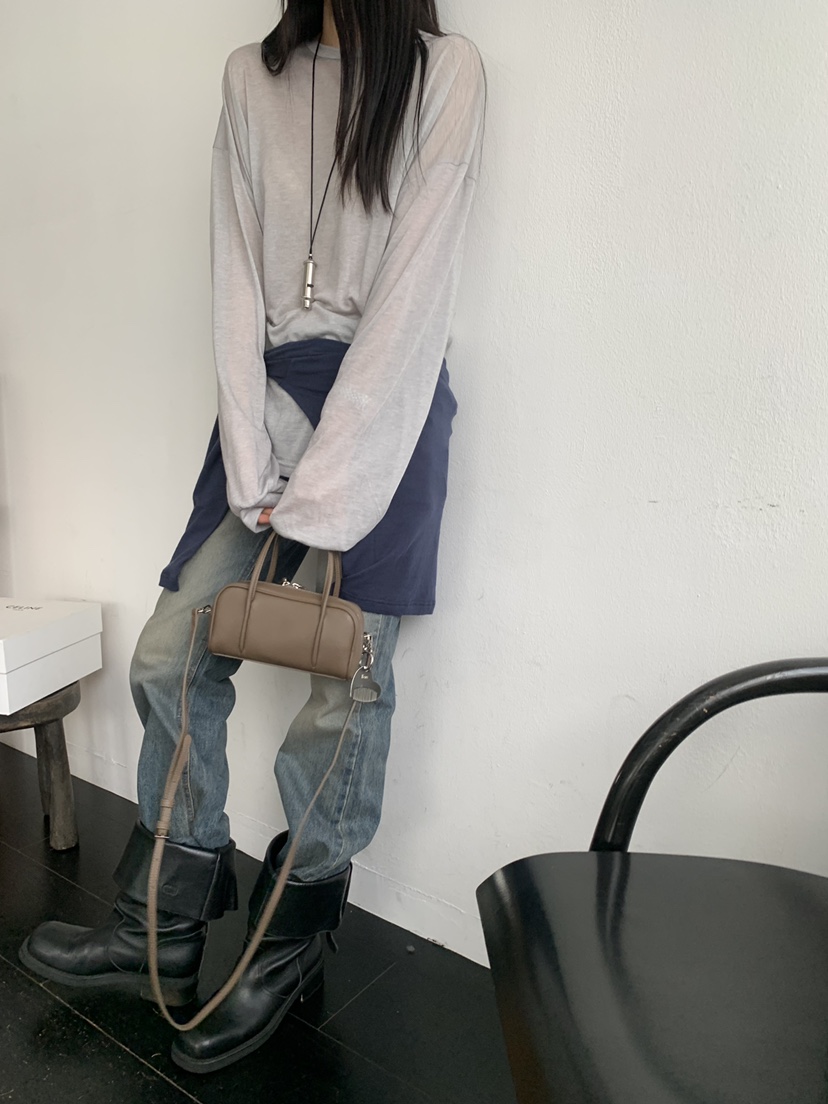 TRUE東大門代購女士新品熱賣休閑職業人氣長袖T恤天絲羊毛TRUE長袖T恤