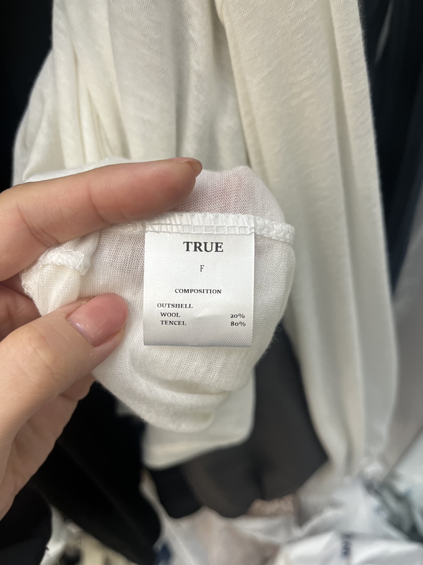 TRUE東大門代購女士新品熱賣休閑職業人氣長袖T恤天絲羊毛TRUE長袖T恤