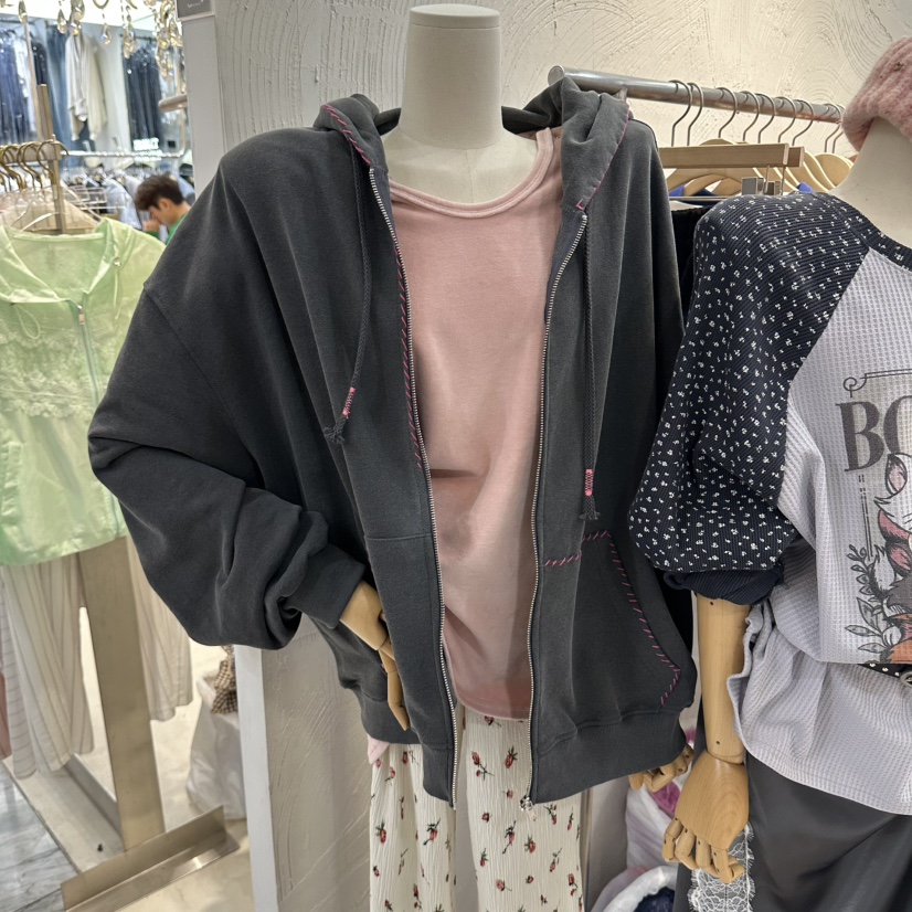 DE LINE東大門實拍女裝新款推薦熱賣真品時尚衛衣連帽衫DE LINE衛衣圖色2