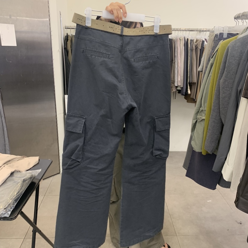 PORTS MOSS韓國直郵女裝新品休閑時尚推薦休閑褲口袋水洗PORTS_MOSS休閑褲