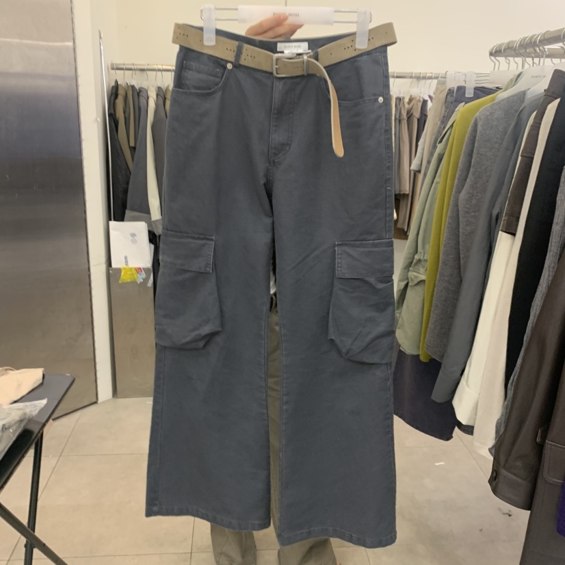 PORTS MOSS韓國直郵女裝新品休閑時尚推薦休閑褲口袋水洗PORTS_MOSS休閑褲圖色2墨