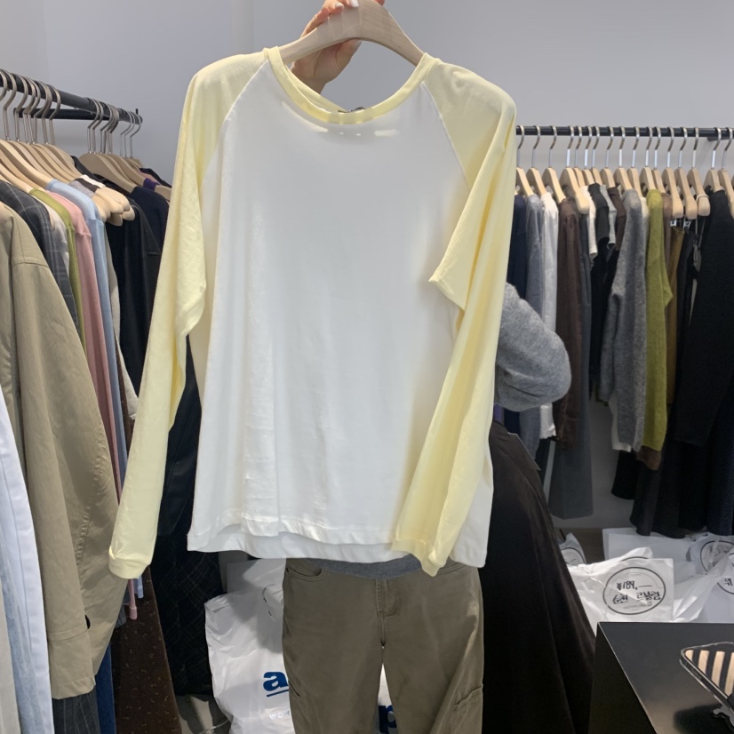 PLATE韓國直郵女士新款推薦休閑熱賣時尚人氣真品長袖T恤ANOTHER PLATE MOOD WEAR長袖T恤圖色1
