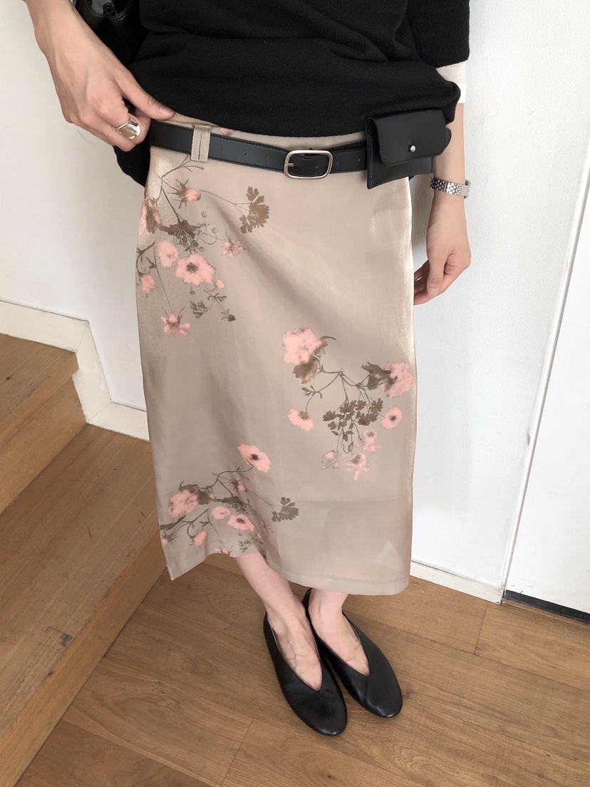 LE BUTTER韓國直郵女士新品真品時尚半身裙中短裙歐根紗LE BUTTER半身裙/中短裙