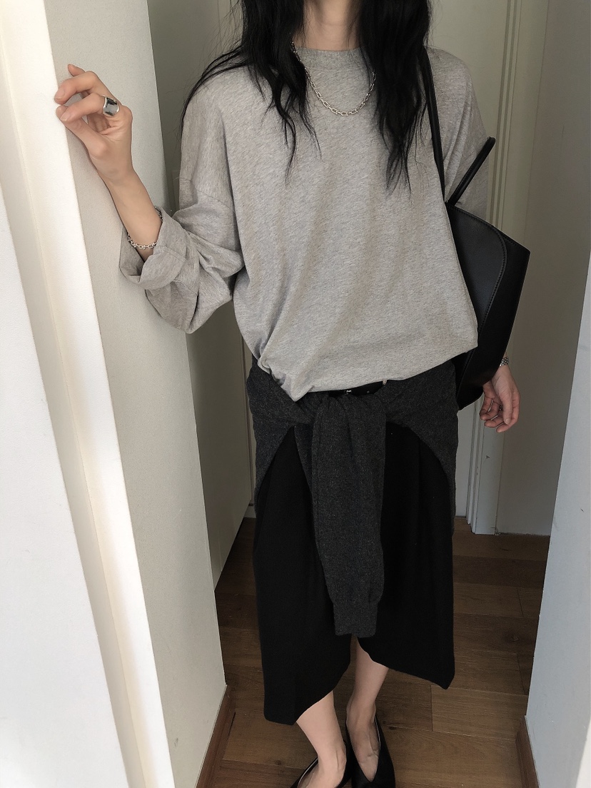 LE BUTTER東大門實拍女士新款推薦休閑人氣真品時尚長袖T恤LE BUTTER長袖T恤圖色1