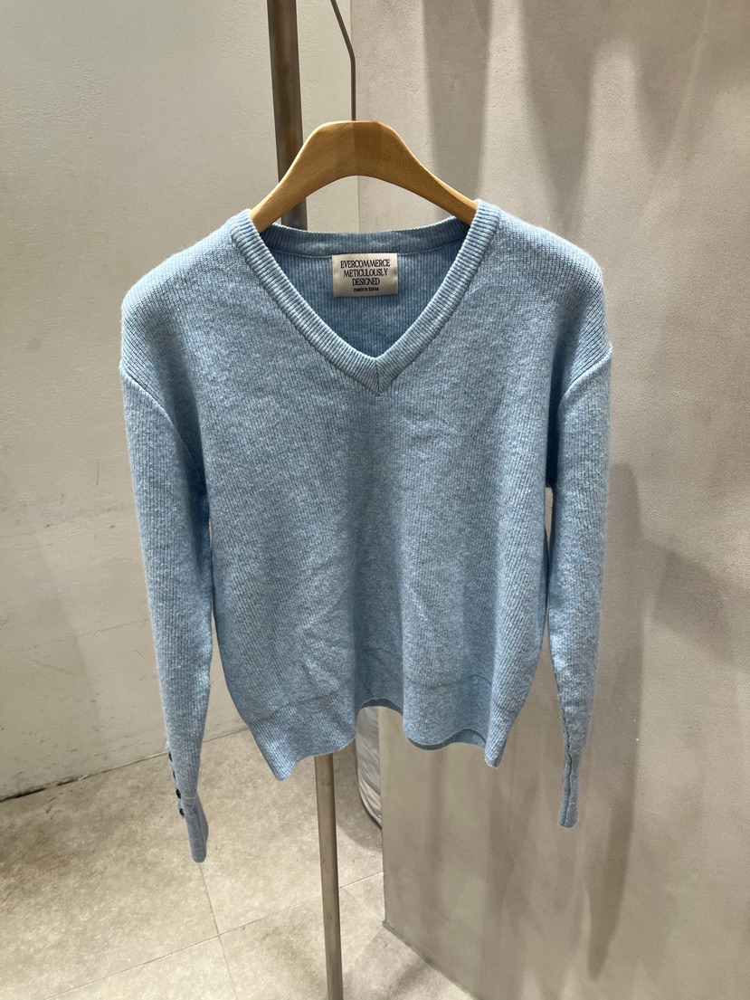 EVERCOMMERCE METICULOUSLY DESIGNED韓國直郵女裝新品人氣針織衫V領EVERCOMMERCE METICULOUSLY DESIGNED針織衫圖色6