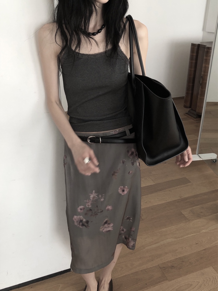 LE BUTTER韓國代購女裝新品推薦真品休閑吊帶背心蕾絲羅紋LE BUTTER吊帶/背心