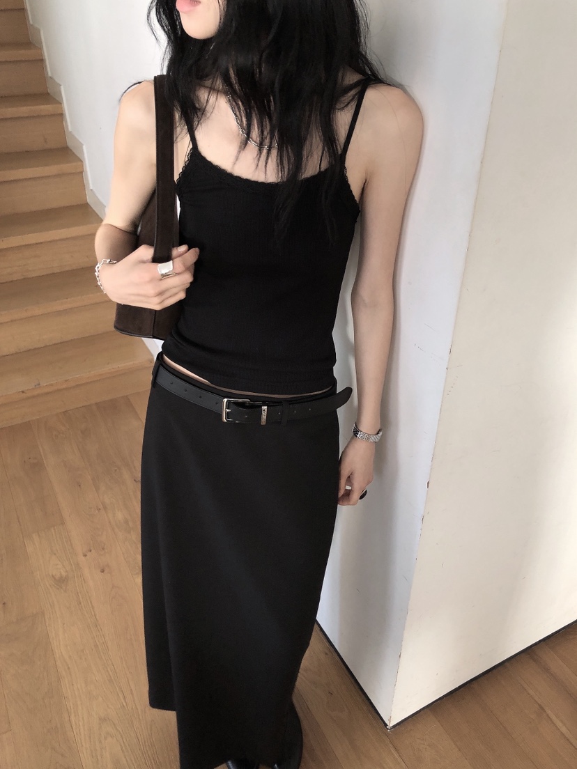 LE BUTTER韓國代購女裝新品推薦真品休閑吊帶背心蕾絲羅紋LE BUTTER吊帶/背心圖色3