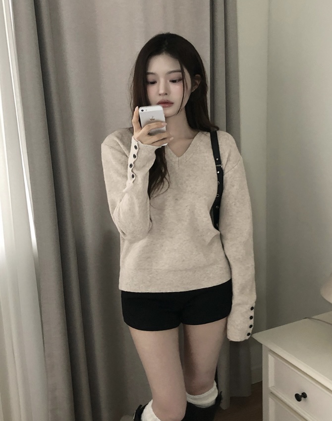 BLACK NOTE東大門代購女士新款真品休閑時尚推薦針織衫V領BLACK NOTE針織衫