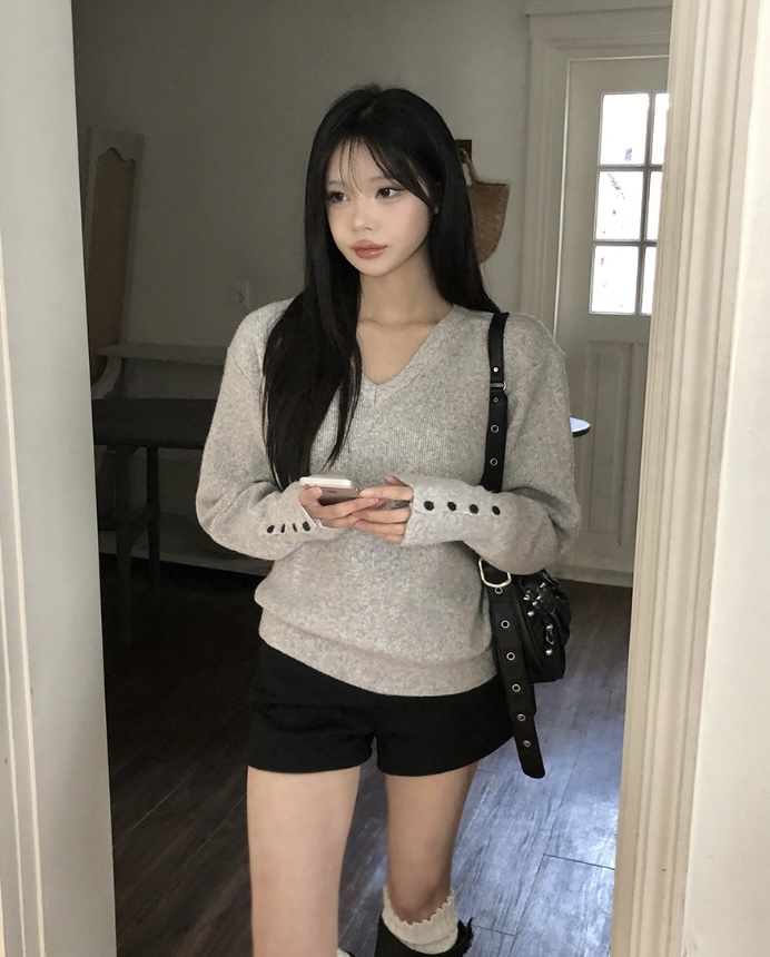 BLACK NOTE東大門代購女士新款真品休閑時尚推薦針織衫V領BLACK NOTE針織衫