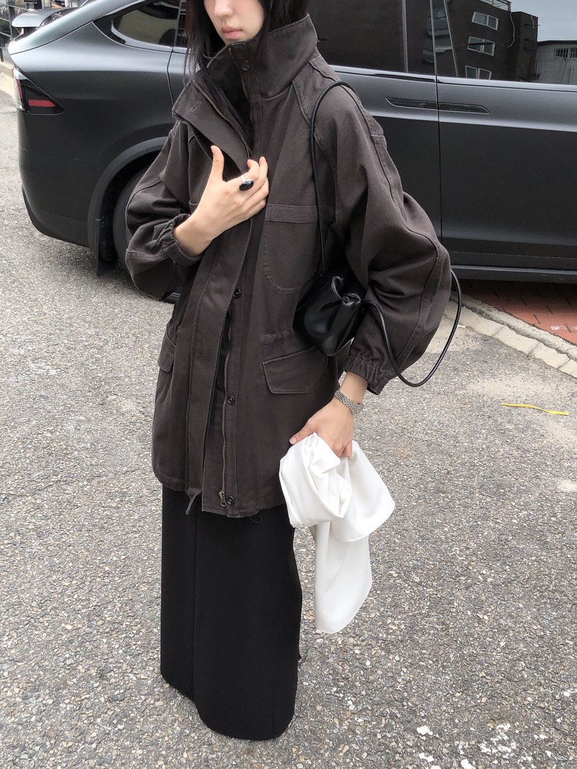 LE BUTTER韓國代購女士新款真品推薦休閑人氣時尚夾克水洗LE BUTTER夾克圖色1