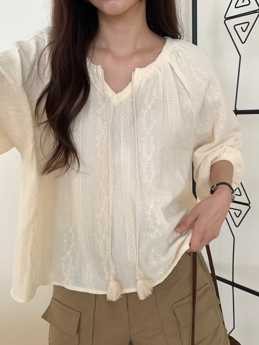 WOOD東大門實拍女士新品熱賣真品推薦時尚人氣襯衫蕾絲衫WOOD-2件起襯衫/蕾絲衫