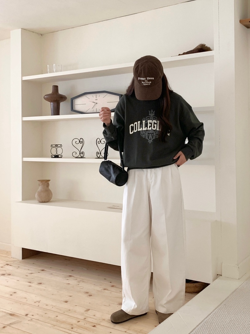 WOOD東大門實拍女士新品推薦時尚真品休閑衛衣學院風寬松WOOD-2件起衛衣
