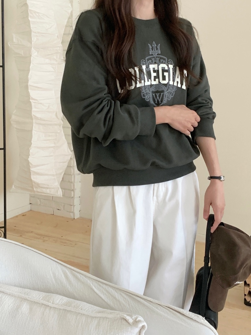 WOOD東大門實拍女士新品推薦時尚真品休閑衛衣學院風寬松WOOD-2件起衛衣