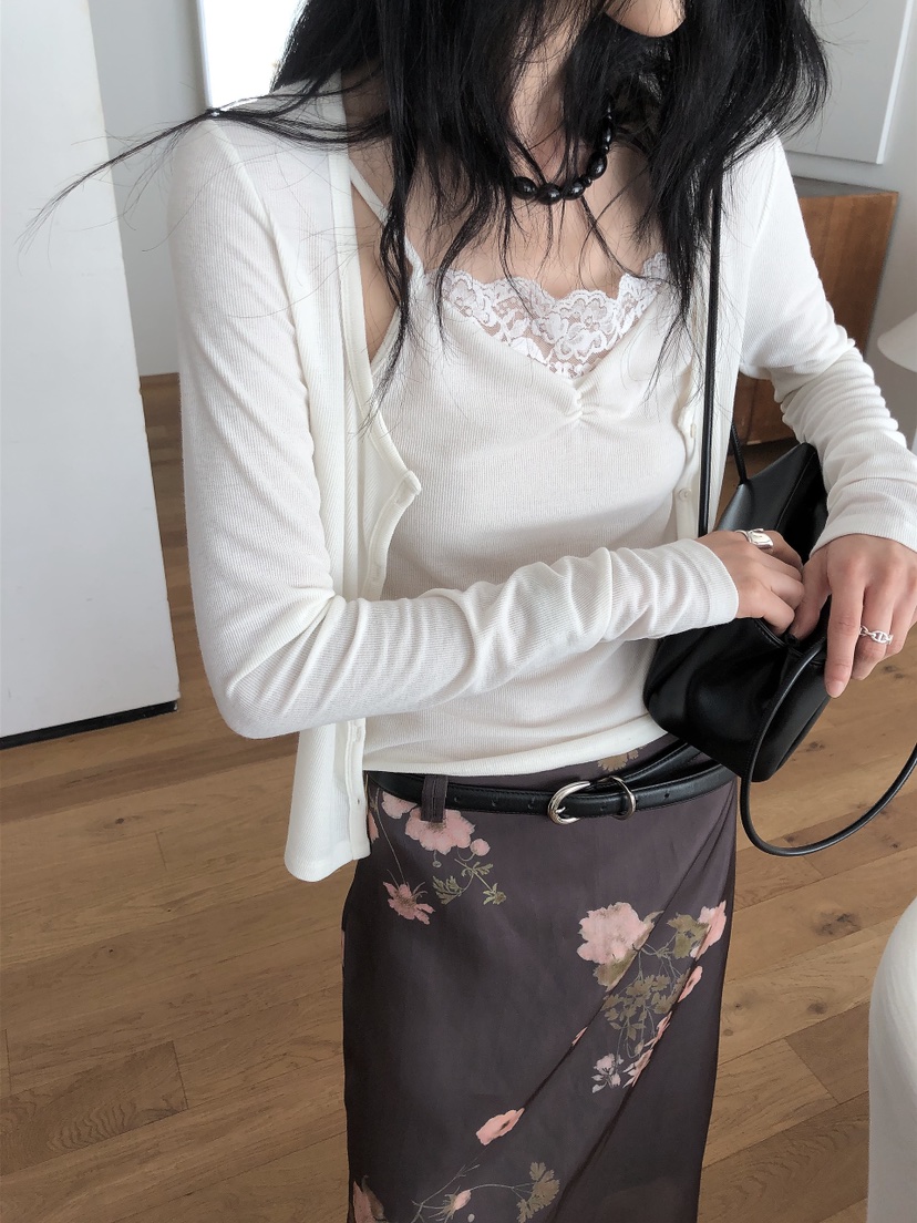 LE BUTTER韓國代購女裝新品熱賣推薦真品休閑套裝開衫羅紋LE BUTTER套裝