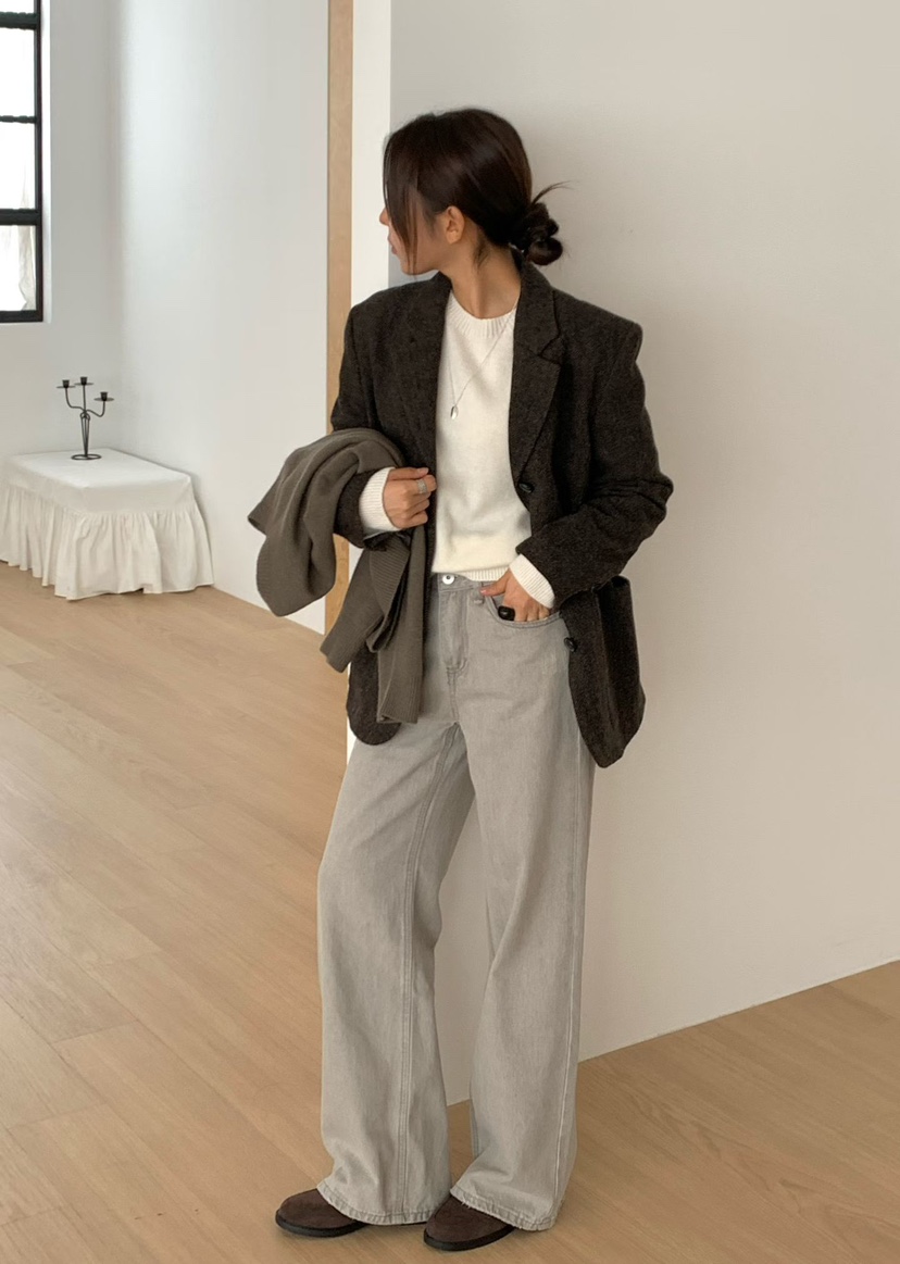 BINUS韓國直郵女裝新款推薦休閑時尚熱賣人氣西裝西服羊毛BINUS西裝/西服