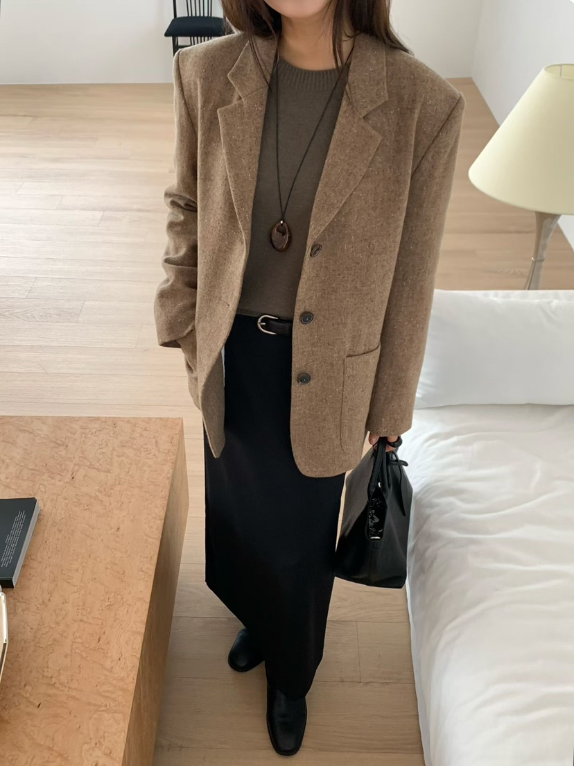 BINUS韓國直郵女裝新款推薦休閑時尚熱賣人氣西裝西服羊毛BINUS西裝/西服