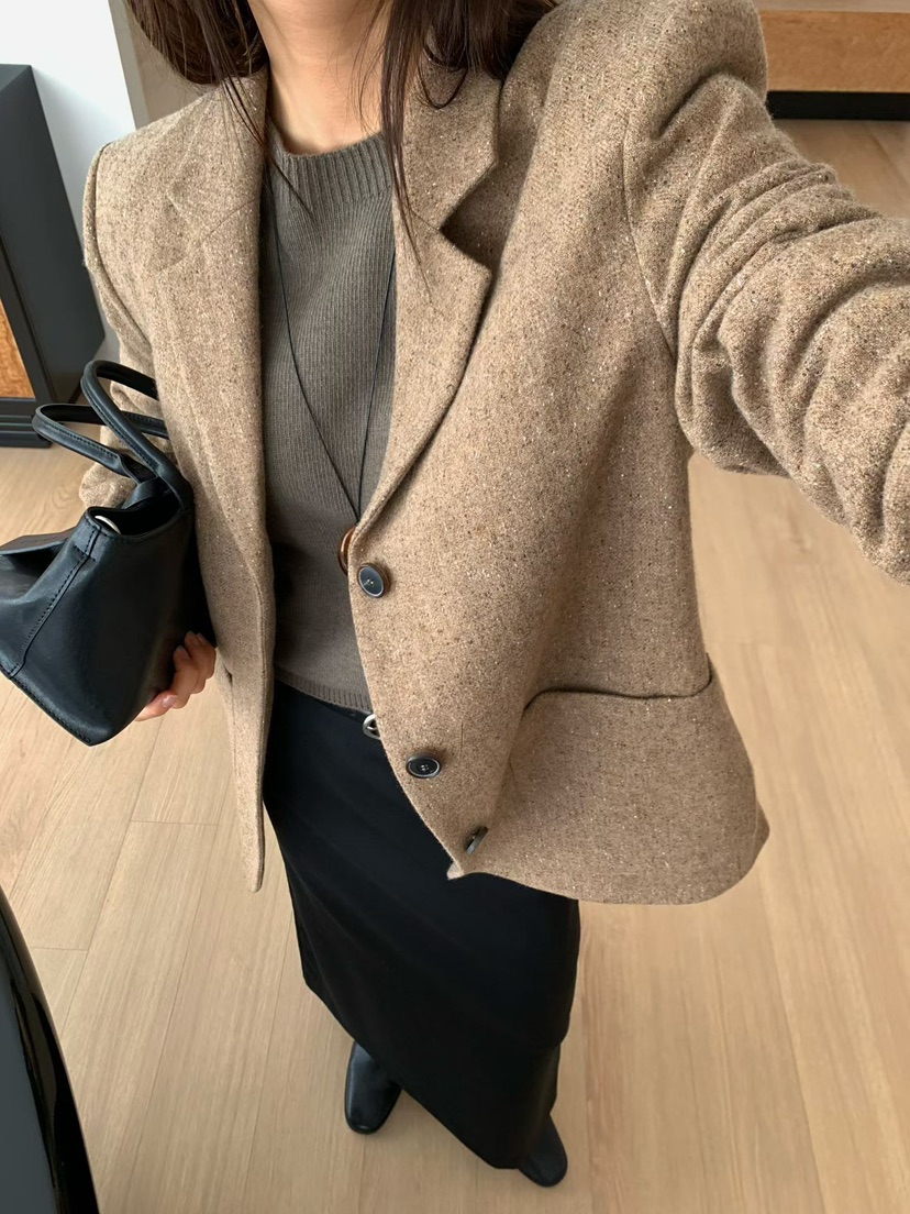 BINUS韓國直郵女裝新款推薦休閑時尚熱賣人氣西裝西服羊毛BINUS西裝/西服