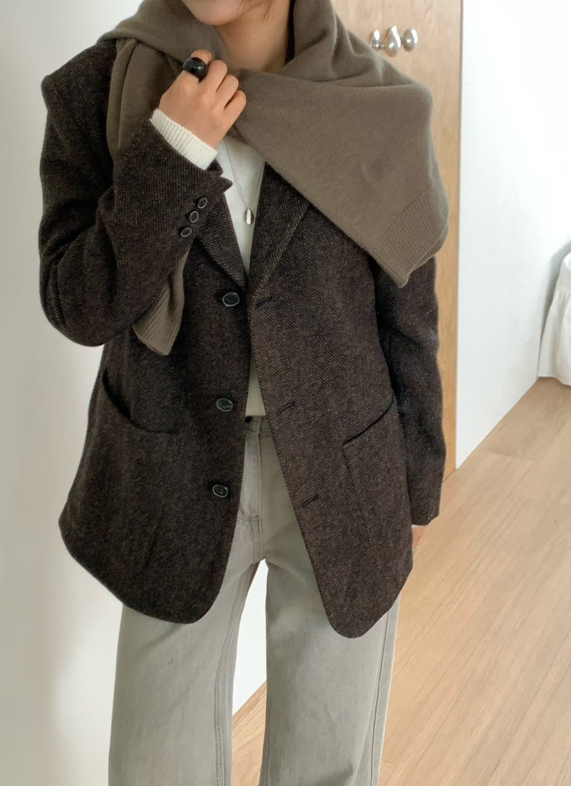 BINUS韓國直郵女裝新款推薦休閑時尚熱賣人氣西裝西服羊毛BINUS西裝/西服圖色2