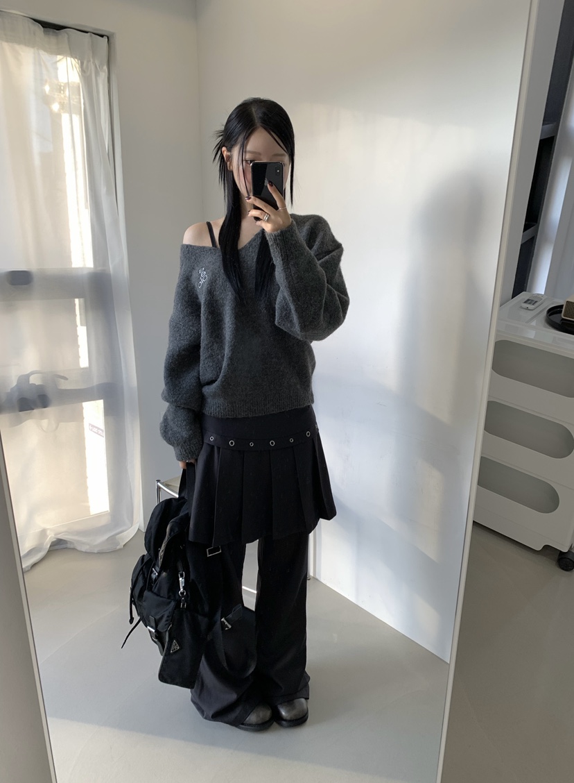 SEOLO東大門代購女裝新款時尚真品推薦休閑熱賣人氣裙褲鏤空Seolo seoul裙褲