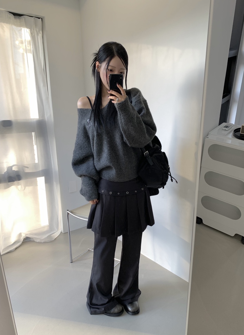 SEOLO東大門代購女裝新款時尚真品推薦休閑熱賣人氣裙褲鏤空Seolo seoul裙褲