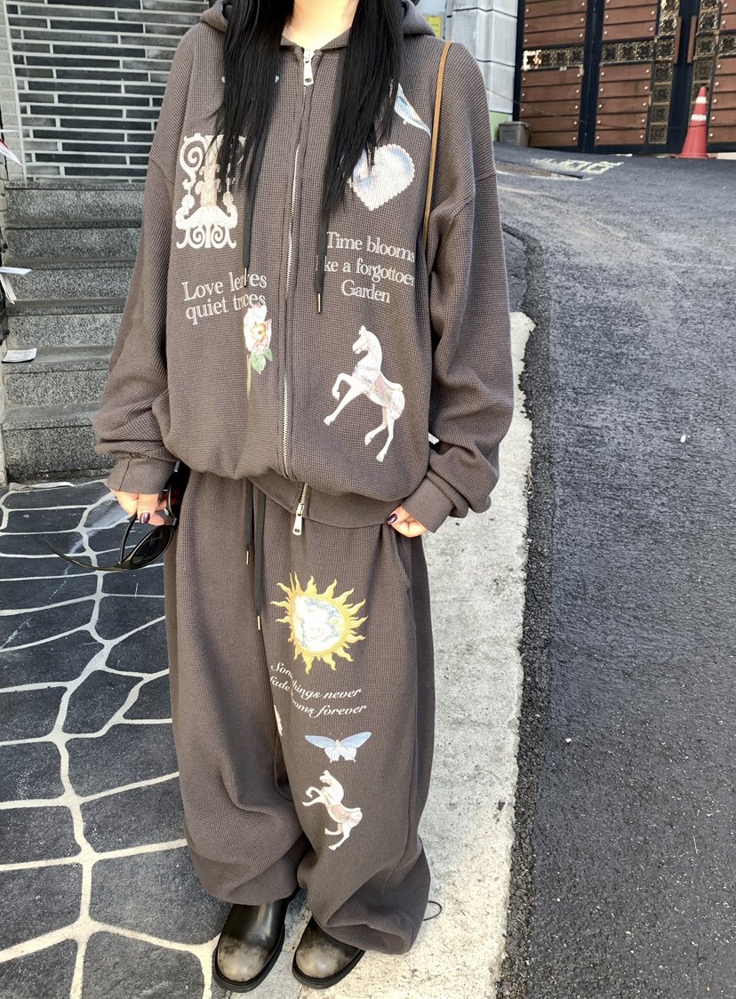 SEOLO東大門實拍女士新品人氣休閑推薦真品休閑褲華夫格復古Seolo seoul休閑褲
