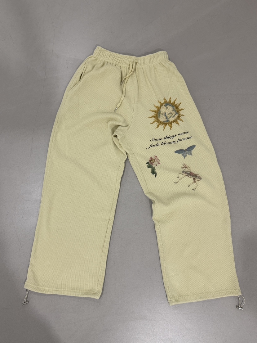 SEOLO東大門實拍女士新品人氣休閑推薦真品休閑褲華夫格復古Seolo seoul休閑褲圖色2