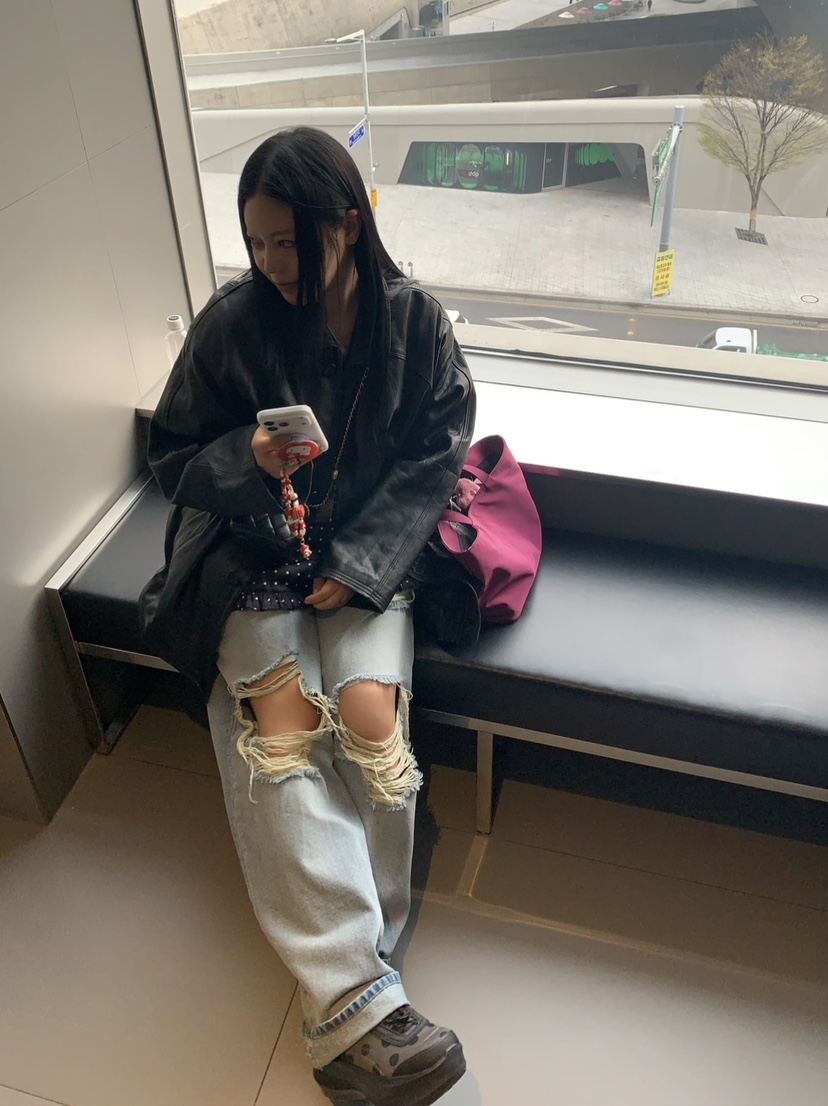 SEOLO韓國代購女裝新品時尚休閑人氣真品推薦熱賣皮衣絎縫Seolo seoul皮衣
