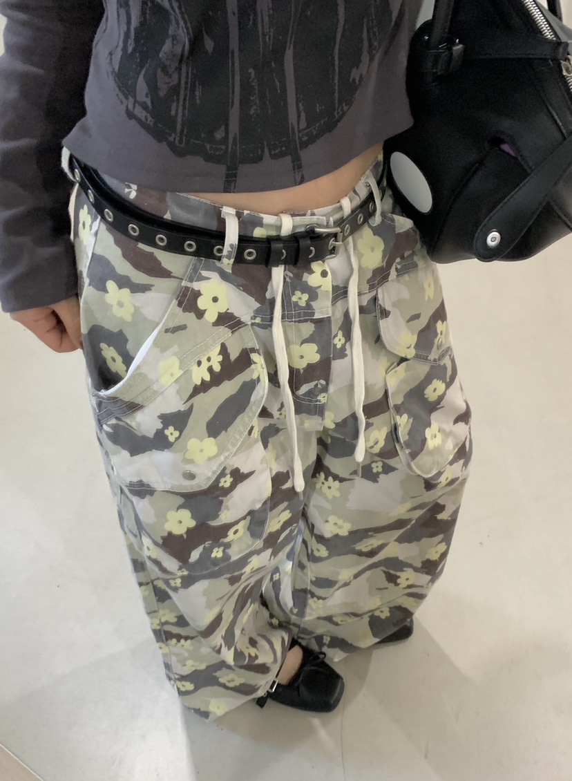 SEOLO東大門直郵女裝新品休閑時尚推薦人氣熱賣休閑褲迷彩Seolo seoul休閑褲