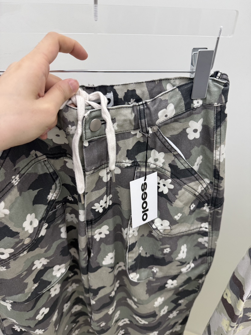 SEOLO東大門直郵女裝新品休閑時尚推薦人氣熱賣休閑褲迷彩Seolo seoul休閑褲