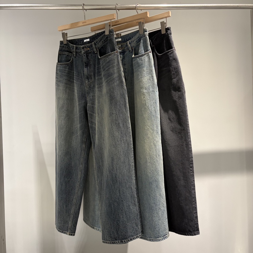 OBTIS東大門代購女士新品人氣時尚休閑推薦熱賣牛仔褲闊腿褲OBTIS牛仔褲